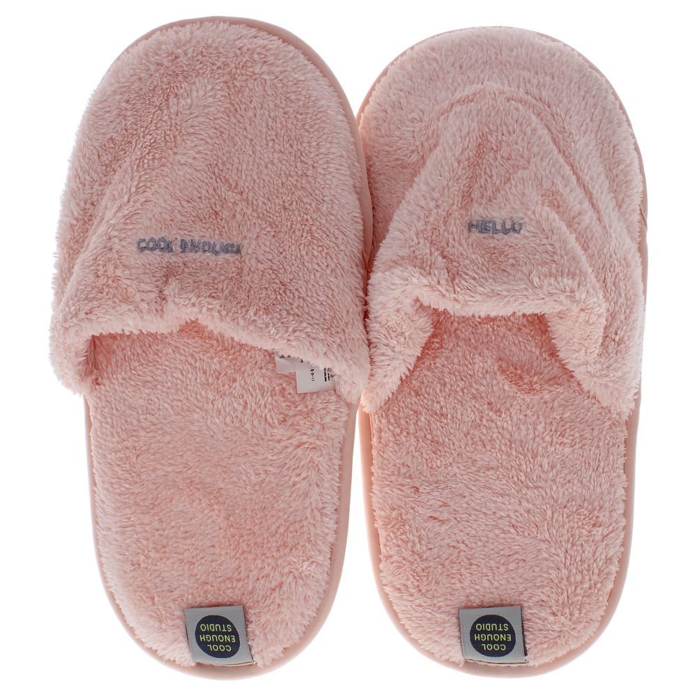 The Towel Slippers Pink-Large by Cool Enough Studio for Women-1 Pair Slippers
